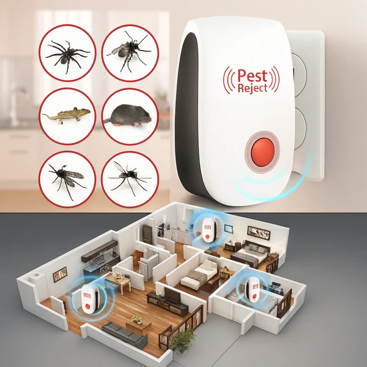 Repelente Ultrasónico Pro- Adiós a plagas sin químicos ni olores.